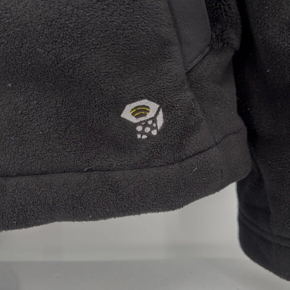 Mountain Hardwear Womens M Medium Solid Black Fleece Jacket Full-Zip - Picture 3 of 8